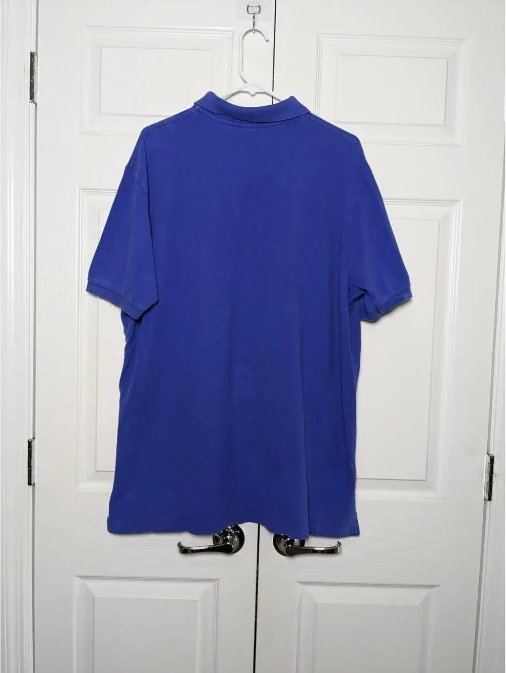 Polo by Ralph Lauren Men’s Polo Shirt, Blue w/ Orange Logo, Big & Tall Size XXL